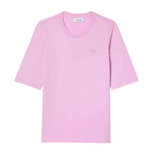 Lacoste Womens/Ladies Cotton Soft 3/4 Sleeve T-Shirt - Pink