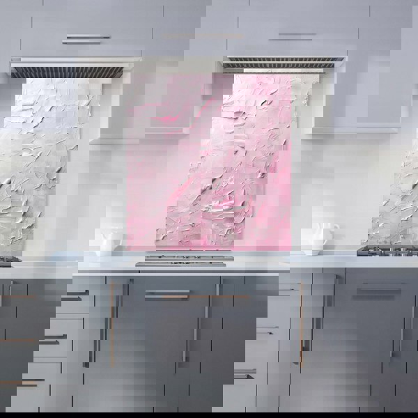 Warren Reed - Designer Baby Pink Textured Effect Kitchen Splashback
