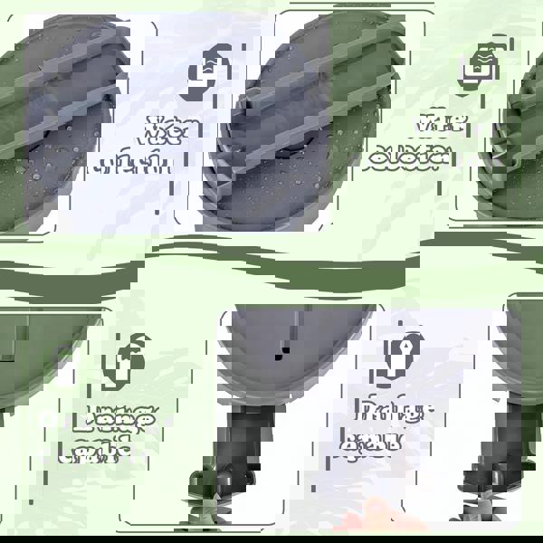 deAO Toys 2 Pack Plant Pot Mobile Mover Saucer with Hidden Wheels, Removable Drip Tray Pot Stand Plant Caddy for Indoor Outdoor Plants Grey