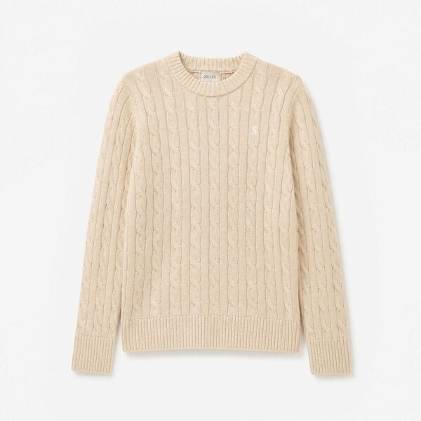 Joules CLASSIC CABLE Sweatshirt   in  Light Brown