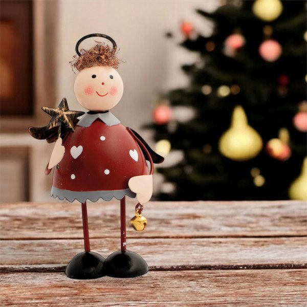 St Helens Metal & Wood Angel Red Coat