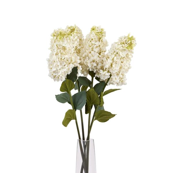 Wyld Haus Set of 3 Artificial Flowers White Spear Hydrangea Stems
