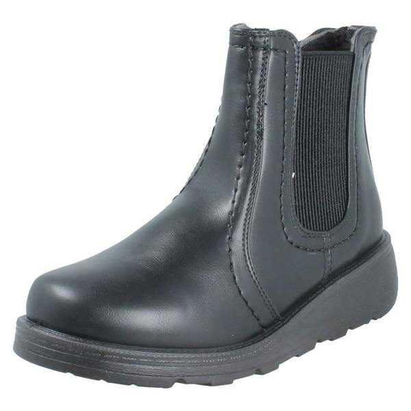 Spot On Ladies Spot On Wide Fit Ankle Boots F4467