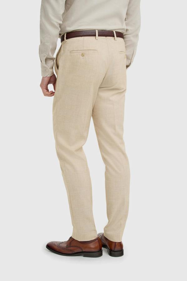 House of Cavani Malibu - Men's Beige 3 Piece Textured Suit