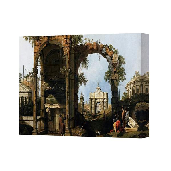 Benjamin Tate Design Historic Arch Ruins Landscape Canvas Wall Art Print
