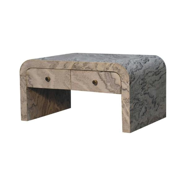 Wyld Haus Eguisheim Marble Effect Coffee Table 2 Drawer