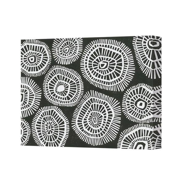 Benjamin Tate Design Monochrome Abstract Circle Canvas Wall Art For Modern Decor
