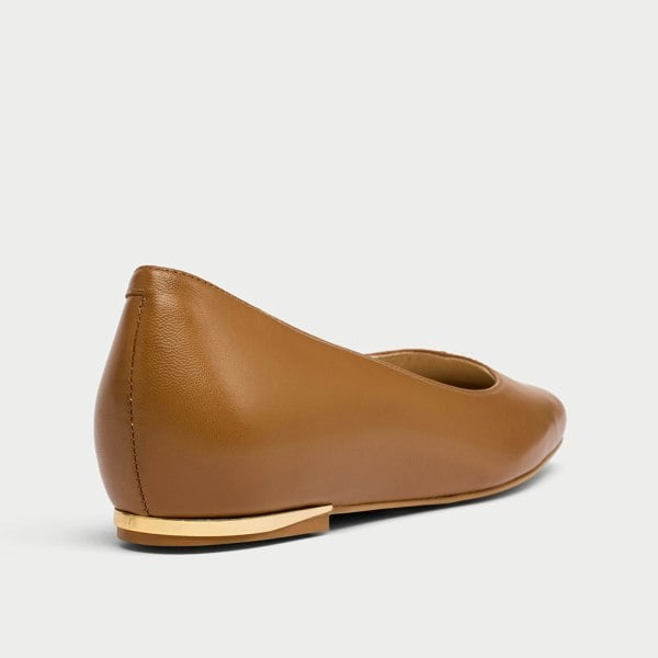 Calla Lucinda Flat Shoes for Bunions & Wide Feet - Tan Leather