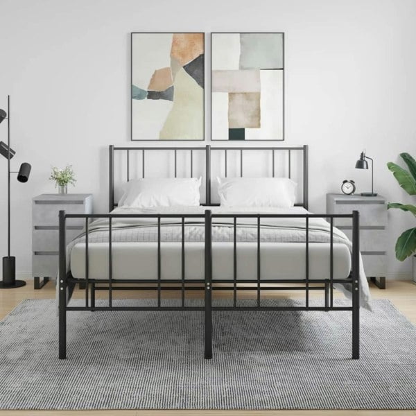 Berkfield Bedside Cabinets 2 pcs Concrete Grey 40x35x69 cm Engineered Wood