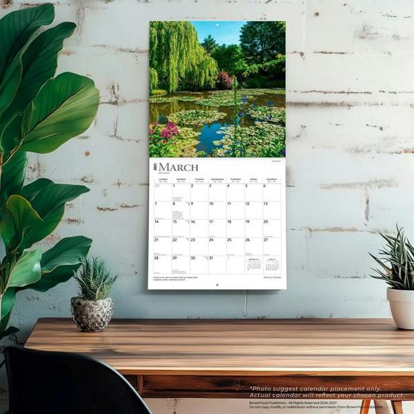 Monet's Garden Calendar 2027, Wall Calendars, Month To View, Art, Gift