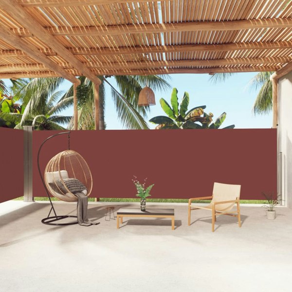 Berkfield Retractable Side Awning Brown 180x1000 cm