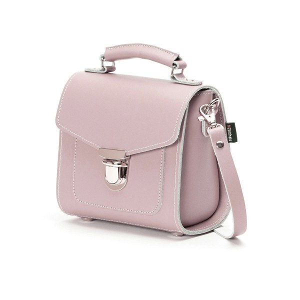 Zatchels Handmade Leather Sugarcube Handbag - Rose Quartz