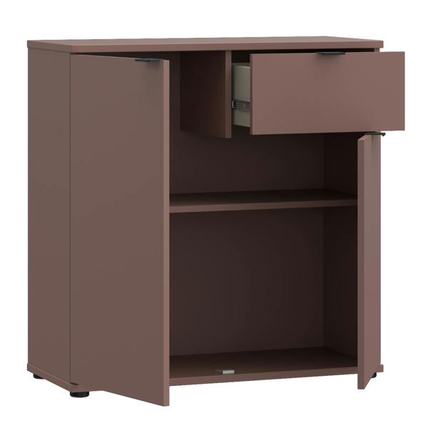 Furniture To Go Ganymede 2 Door Cupboard with Drawer in Terracotta