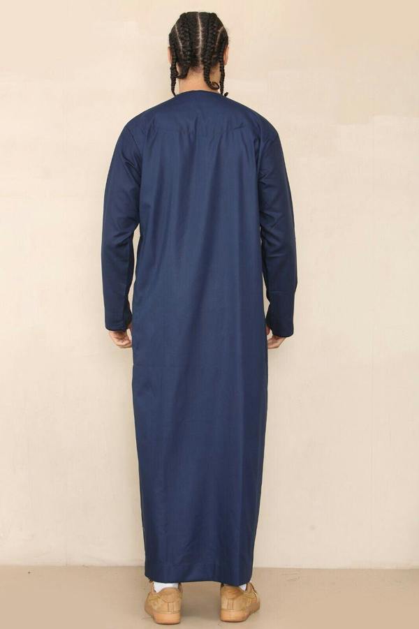 Infinity Leather Mens Thobe Jubba Saudi Islamic Arab Eid Emirati Kaftan Jubbah Tassel Robe