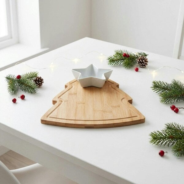 Garden Greatness Tree Shaped Wooden Serving Board Set