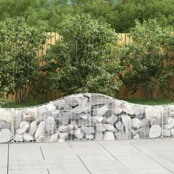 Berkfield Arched Gabion Baskets 11 pcs 200x30x40/60 cm Galvanised Iron