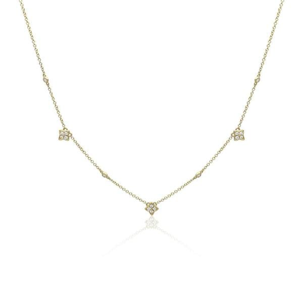 Sarah Layton Quatrefoil Diamond Necklace, 0.27ct - 18ct Yellow Gold - DOM378/NA