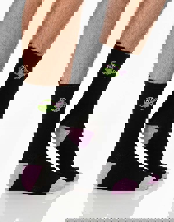 Teenage Mutant Ninja Turtles Mens Black Calf Socks Set of 5