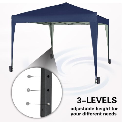 3x3m Pop up Gazebo Outdoor Patio Canopy Tent Blue 6