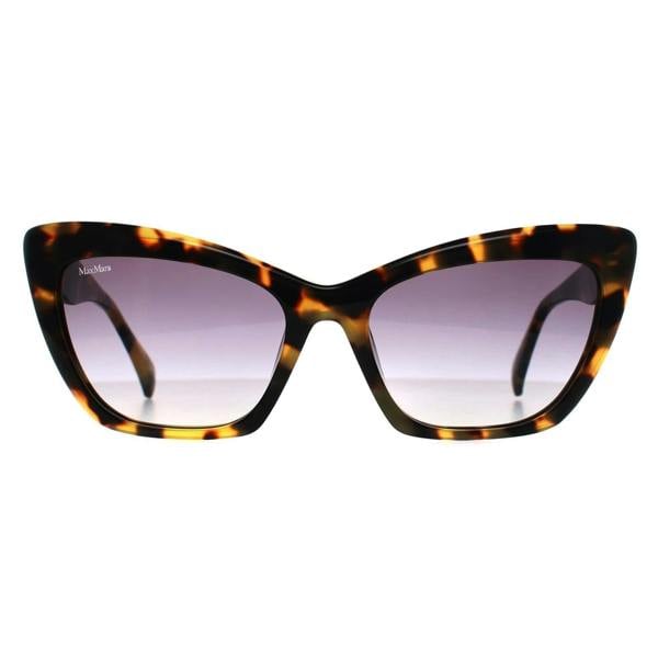 Max Mara Sunglasses MM0063 Logo14 55B Coloured Havana Smoke Grey Gradient