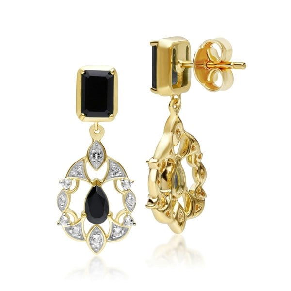 253E337002925 ECFEW™ Creator Black Onyx, Spinel & White Topaz Earrings In Sterling Silver 2