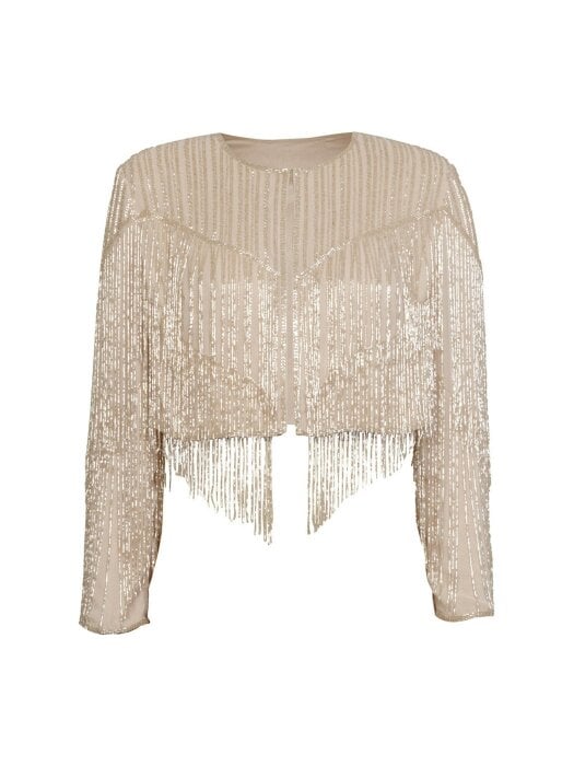 Rose & Nancy Scarlett Jacket Ivory and Soft Pearl
