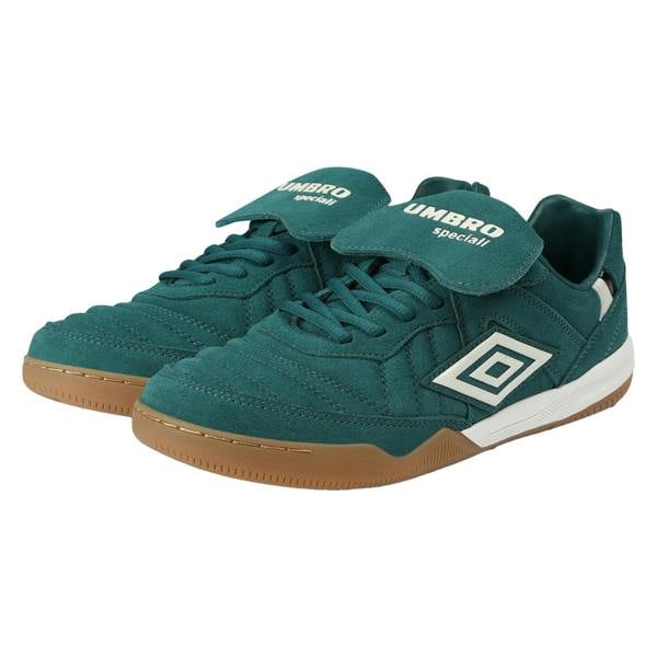 Umbro Mens Speciali Tr Flap Top Suede Trainers - Forest Green/Antique White/Black - 