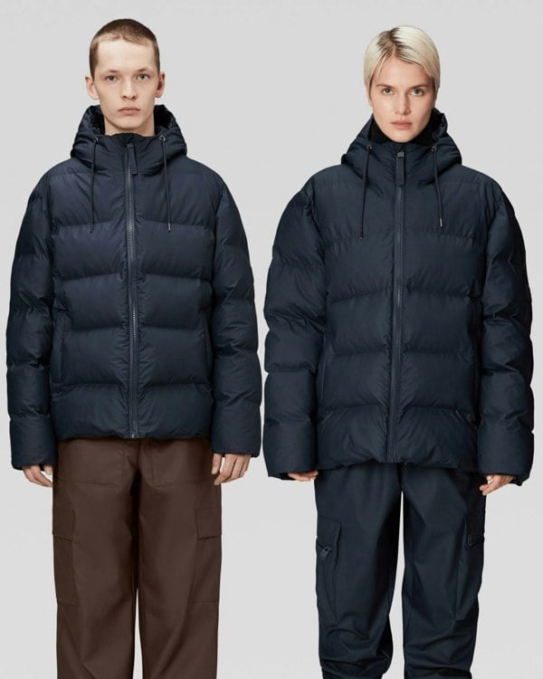 Rains Alta Unisex Puffer Jacket - 47 Navy