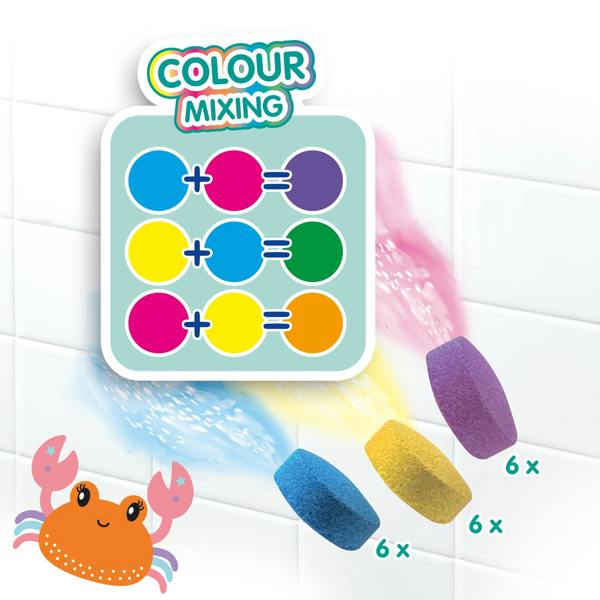 SES Creative Bath Colour Tabs 18 pcs - Colour Mixing Crab