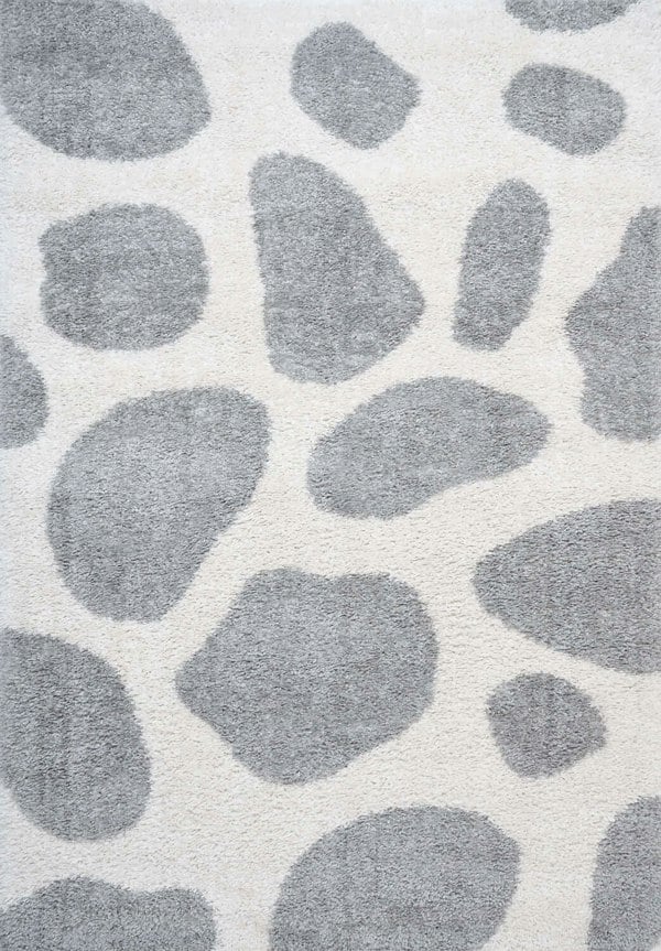 Moodi Shaggy Grey Rug, Underfloor heating, soft pile | THE RUGS