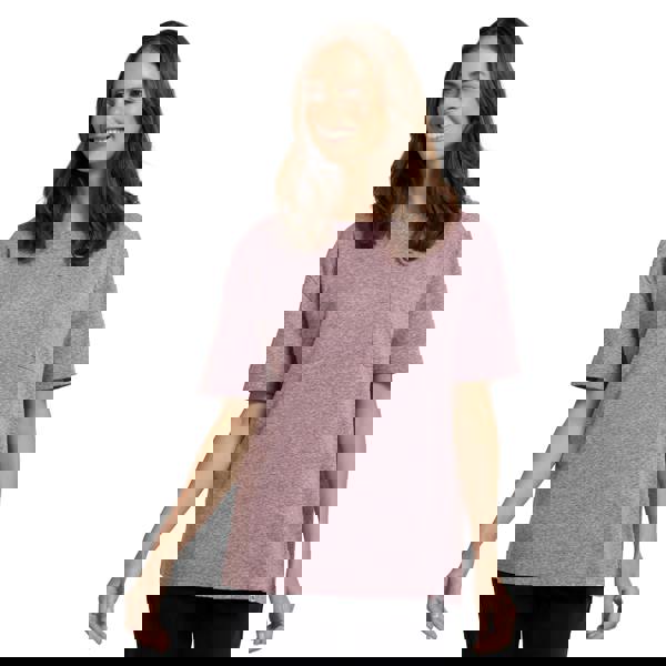 Animal Womens/Ladies Elena Marl Organic Cotton T-Shirt - Burgundy - 