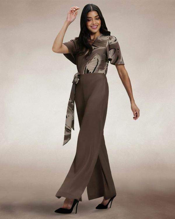 HotSquash Overwrap Print Jumpsuit