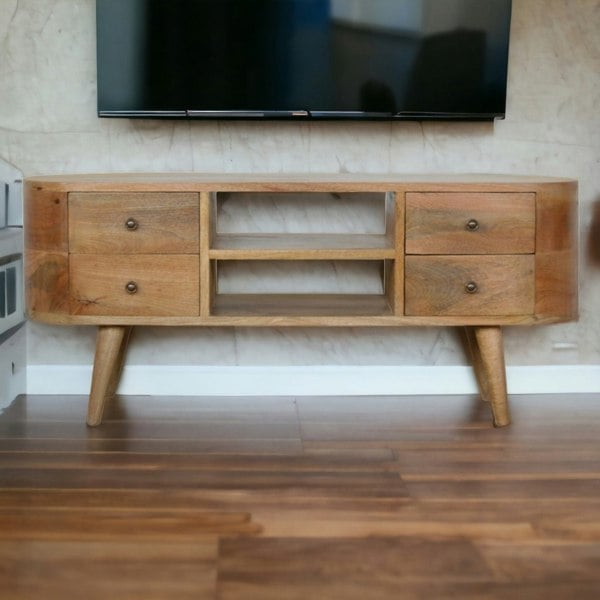 Artisan Furniture Solid Wood Rounded Entertainment Unit