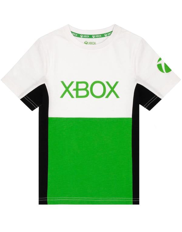 Xbox Boys White Cut & Sew Xbox Logo Short Sleeved T-Shirt