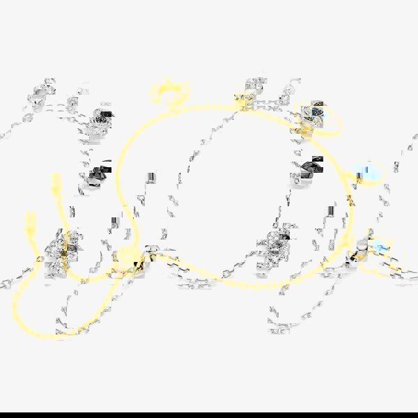 Swarovski Symbolica Gold Tone Plated Evil Eye Mixed Charm Bracelet 5692162