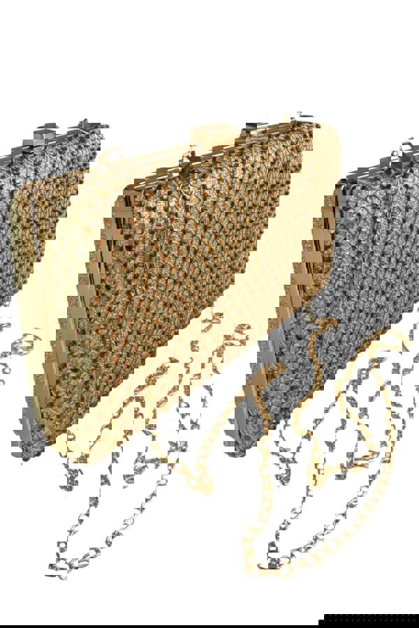 Paulo Due Diamante Lattice Clutch Bag