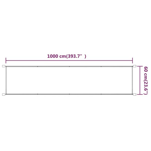 Berkfield Vertical Awning Blue 60x1000 cm Oxford Fabric
