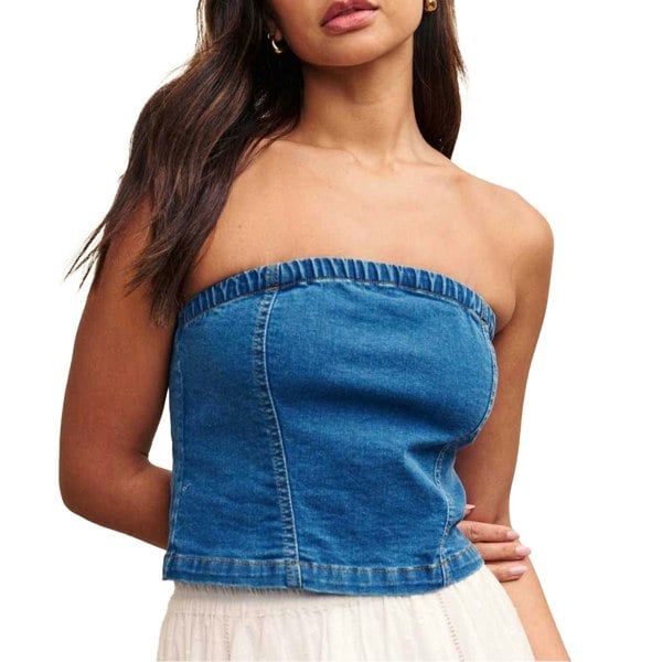Nobody's Child Women's Brompton Denim Bandeau Top - Blue