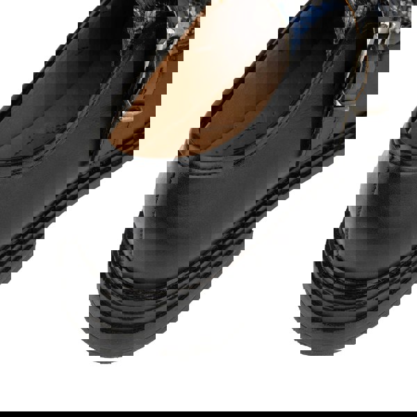 Embassy London Strapp - Black & Blue Snake - Women’s leather loafer with buckle