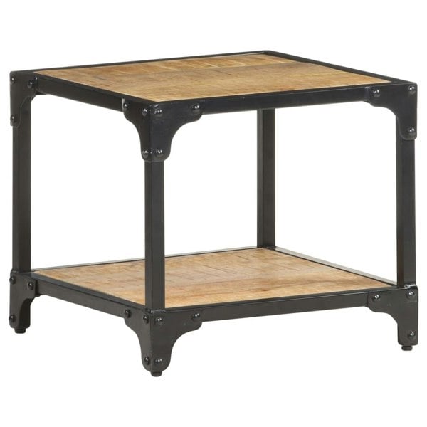 Berkfield Coffee Table 40x40x36 cm Solid Rough Mango Wood