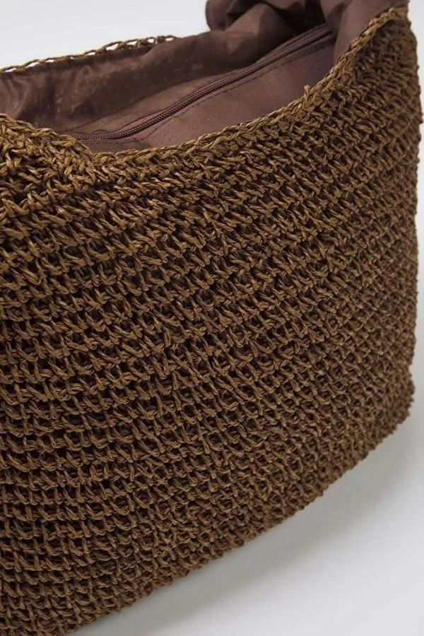 WOVCOR Woven Straw Women's Medium Size Shoulder Bag