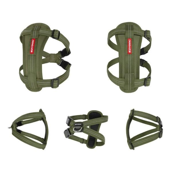 EzyDog Essential Chest Plate Dog Harness in Green
