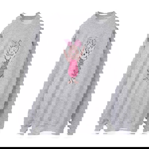 Winnie the Pooh Womens Piglet Heather Sweatshirt - Heather Grey