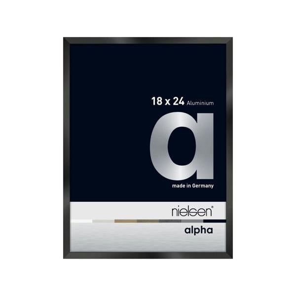 nielsen Alpha Aluminium Picture Frame - Polished Jet Black