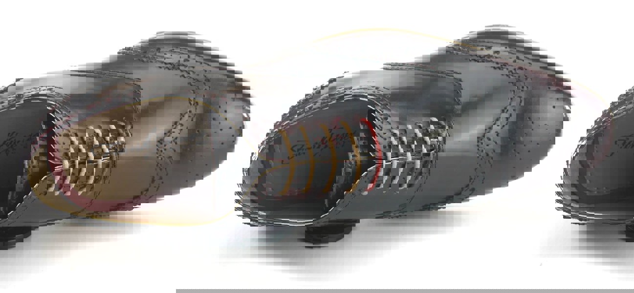 Frank James Norbury Leather Hi Shine Lace Up Mens Brogue Shoes