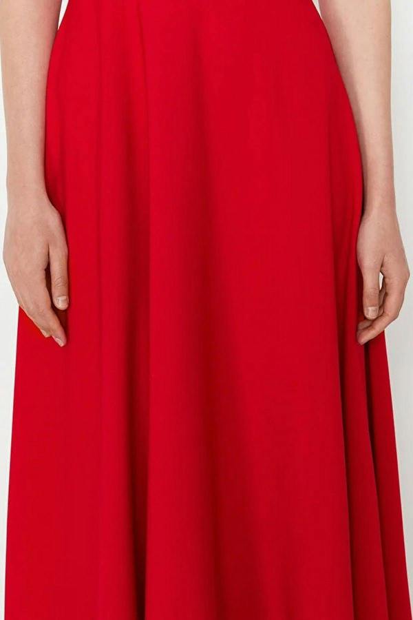 WOVCOR A-Line Strapless Woven Elegant Evening Dress
