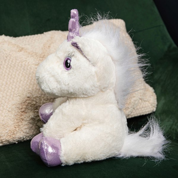 Samuel Alexander 24cm Plush White Unicorn with Sparkly Purple Horn and Hooves