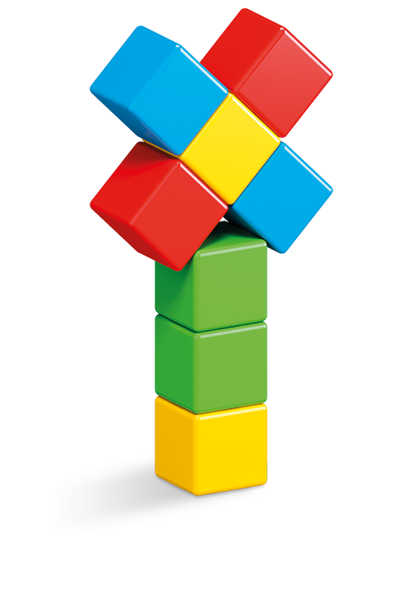 Geomag Magicube Green Line -  8 Multicoloured Magnetic Cubes