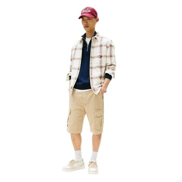 Tommy Jeans Mens Otis Relaxed Fit Cargo Shorts - Beige - 