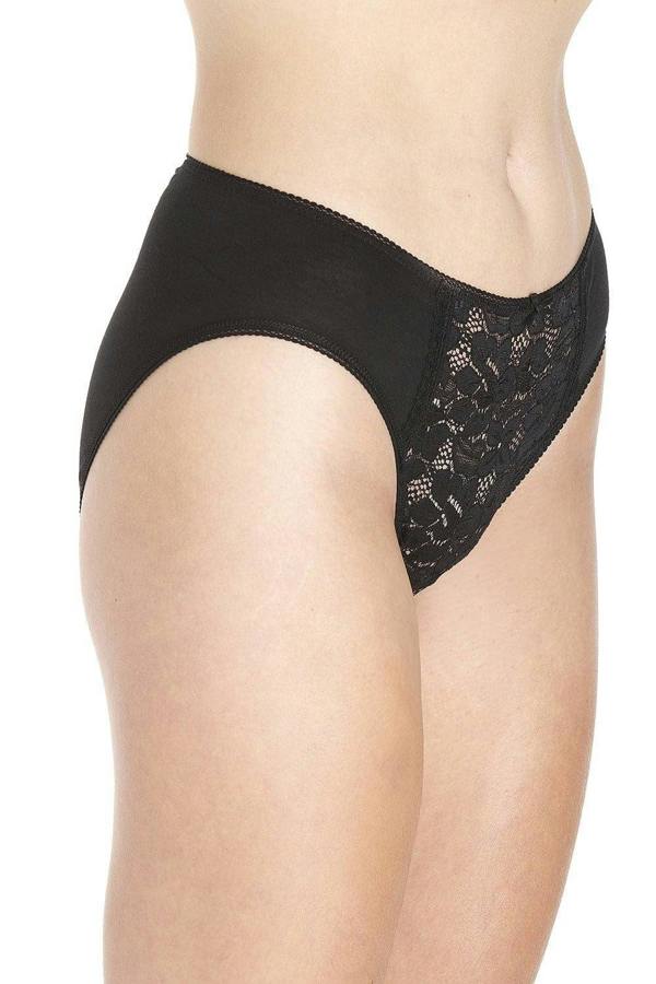 Womens 3 Pack Lace Front HI-Leg Briefs